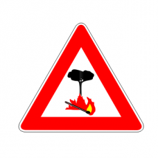 Segnale stradale pericolo di incendi fig. 34 Segnale stradale pericolo di incendi fig. 34